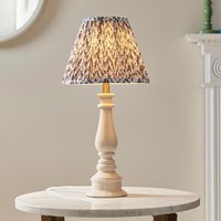 Product photograph of Lincoln Pearl Grey 25cm Shade Resin Table Lamp In Almond White from Furniture in Fashion
