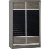 Product photograph of Laggan Wooden Sliding Wardrobe In Black Wood Grain With 2 Doors from Furniture in Fashion