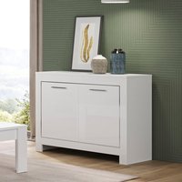 Product photograph of Lorenz High Gloss Sideboard 2 Doors In White from Furniture in Fashion