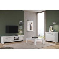 Product photograph of Lorenz Living Room Set With Sideboard In White from Furniture in Fashion
