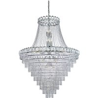 Product photograph of Louis Philipe Chandelier Light In Chrome With Crystal Beads from Furniture in Fashion