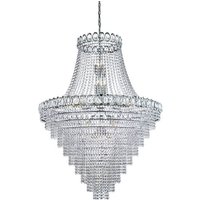 Product photograph of Louis Philipe Chandelier Light In Chrome With Crystal Beads from Furniture in Fashion