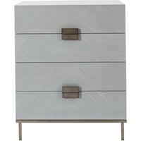 Product photograph of Lucy Wooden Chest Of 4 Drawers In Grey Oak from Furniture in Fashion