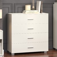 Product photograph of Lufkin Wooden Chest Of 4 Drawers In White from Furniture in Fashion
