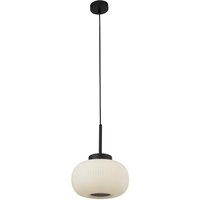 Product photograph of Lumina Glass 1 Light Pendant Light In White And Black from Furniture in Fashion