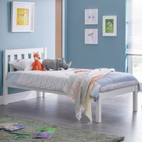 Product photograph of Lajita Wooden Single Bed In Surf White from Furniture in Fashion