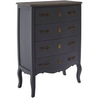 Product photograph of Luria Wooden Chest Of 4 Drawers In Dark Grey from Furniture in Fashion