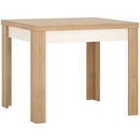 Product photograph of Lyco Small Extending Wooden Dining Table In Oak White Gloss from Furniture in Fashion