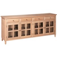 Product photograph of Lyox Wooden 4 Doors 4 Drawers Sideboard In Natural from Furniture in Fashion