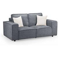 Product photograph of Mack Fabric 2 Seater Sofa In Slate With Black Wooden Feets from Furniture in Fashion