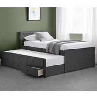 Product photograph of Macon Single Bed With Underbed And Drawers In Anthracite from Furniture in Fashion