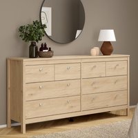 Product photograph of Macron Wooden Chest Of 8 Drawers In Oak from Furniture in Fashion