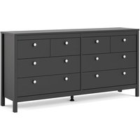 Product photograph of Macron Wooden Chest Of 8 Drawers In Matt Black from Furniture in Fashion