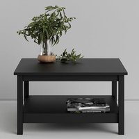 Product photograph of Macron Wooden Square Coffee Table In Matt Black from Furniture in Fashion