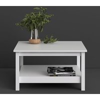 Product photograph of Macron Wooden Square Coffee Table In White from Furniture in Fashion