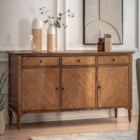 Product photograph of Madisen Wooden Sideboard With 3 Doors 3 Drawers In Peroba from Furniture in Fashion