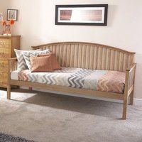 Product photograph of Millom Wooden Single Day Bed In Natural Oak from Furniture in Fashion