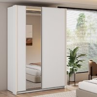 Product photograph of Madrid Wooden Wardrobe With 2 Sliding Doors In White from Furniture in Fashion