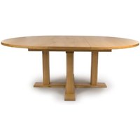 Product photograph of Magna Round Extending Wooden Dining Table In Oak from Furniture in Fashion