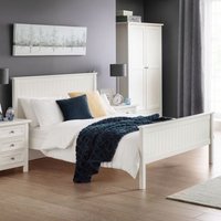 Product photograph of Madge Wooden Double Bed In Surf White from Furniture in Fashion