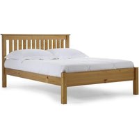 Product photograph of Maire Low Foot End Pine Wooden Single Bed In Antique from Furniture in Fashion