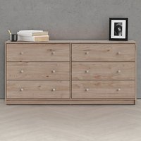 Product photograph of Maiton Wooden Chest Of 6 Drawers In Oak from Furniture in Fashion