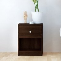 Product photograph of Maiton Wooden Bedside Cabinet With 1 Drawer In Coffee from Furniture in Fashion