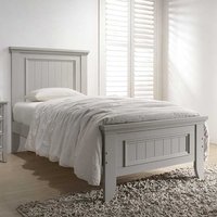Product photograph of Mala Panelled Wooden Single Bed In Clay from Furniture in Fashion