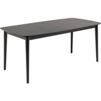 Product photograph of Malibu Extending Wooden Dining Table Rectangular In Matt Black from Furniture in Fashion
