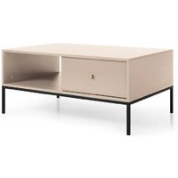 Product photograph of Malibu Wooden Coffee Table With 1 Drawer In Beige from Furniture in Fashion