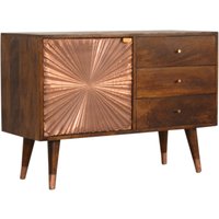 Product photograph of Manila Wooden Sideboard In Chestnut And Copper from Furniture in Fashion