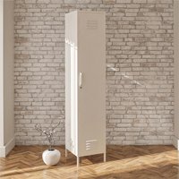 Product photograph of Marina Metal Storage Cabinet With 1 Door In White from Furniture in Fashion