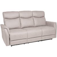 Product photograph of Maritime Electric Recliner Fabric 3 Seater Sofa In Taupe from Furniture in Fashion