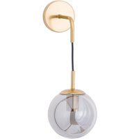 Product photograph of Marnier Smoked Glass Globe Wall Hanging Pendant Light In Brass from Furniture in Fashion