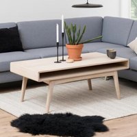 Product photograph of Marta Wooden Coffee Table With 1 Shelf In Oak White from Furniture in Fashion