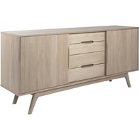 Product photograph of Marta Wooden Sideboard With 2 Sliding Doors In Oak White from Furniture in Fashion