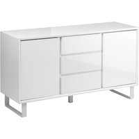 Product photograph of Martos High Gloss Sideboard With 2 Doors And 3 Drawers In White from Furniture in Fashion