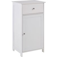 Product photograph of Matar Wooden Storage Cabinet With 1 Door And 1 Drawer In White from Furniture in Fashion