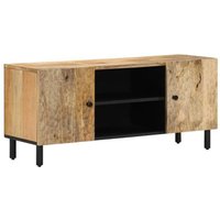 Product photograph of Matlock Wooden Tv Stand With 2 Shelves And 2 Doors In Natural from Furniture in Fashion