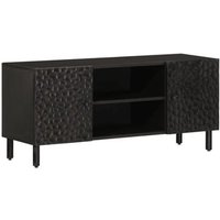 Product photograph of Matlock Wooden Tv Stand With 2 Shelves And 2 Doors In Black from Furniture in Fashion