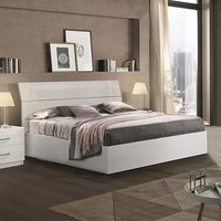 Product photograph of Mayon Wooden King Size Bed In White High Gloss from Furniture in Fashion