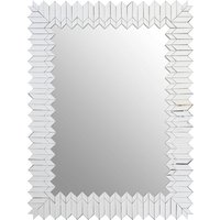 Product photograph of Mekbuda Rectangular Wall Bedroom Mirror In Silver Frame from Furniture in Fashion