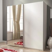 Product photograph of Melrose 150cm I Wooden Wardrobe With 2 Sliding Doors In Matt White from Furniture in Fashion