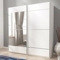 Product photograph of Melrose 150cm Ii Wooden Wardrobe With 2 Sliding Doors In Matt White from Furniture in Fashion