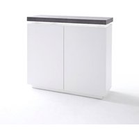 Product photograph of Mentis Sideboard In Matt White And Concrete With Led from Furniture in Fashion