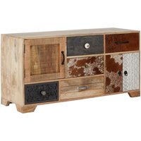 Product photograph of Merova Wooden Sideboard With 3 Doors 5 Drawers In Multicolour from Furniture in Fashion