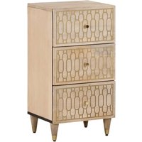 Product photograph of Merton Wooden Chest Of 3 Drawers In Brown from Furniture in Fashion