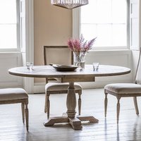 Product photograph of Mestiza Wooden Round Extending Dining Table In Natural from Furniture in Fashion