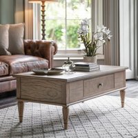 Product photograph of Mestiza Wooden Coffee Table With 1 Drawer In Natural from Furniture in Fashion