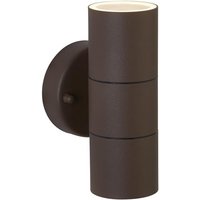 Product photograph of Metro Led Outdoor Wall Light Large In Rustic Brown from Furniture in Fashion